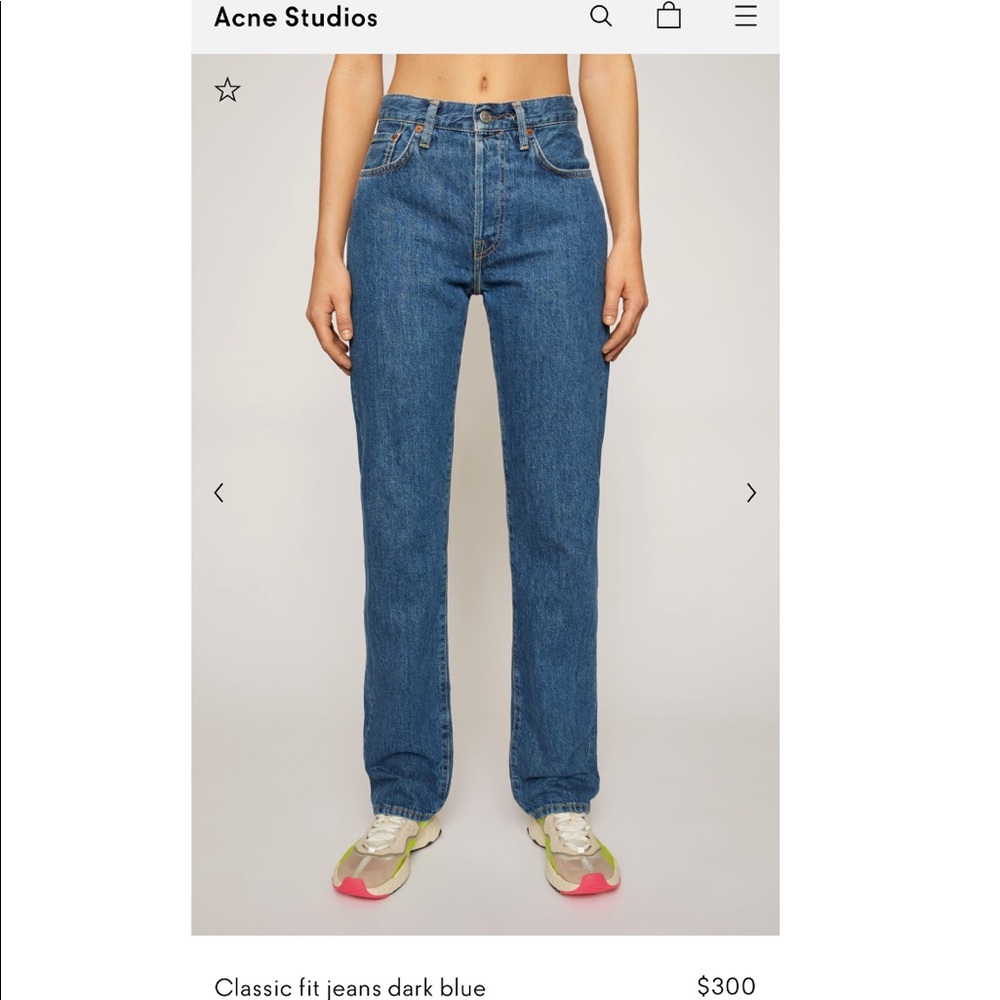 Acne Studios 1997 Dark Blue Trash Straight Jeans